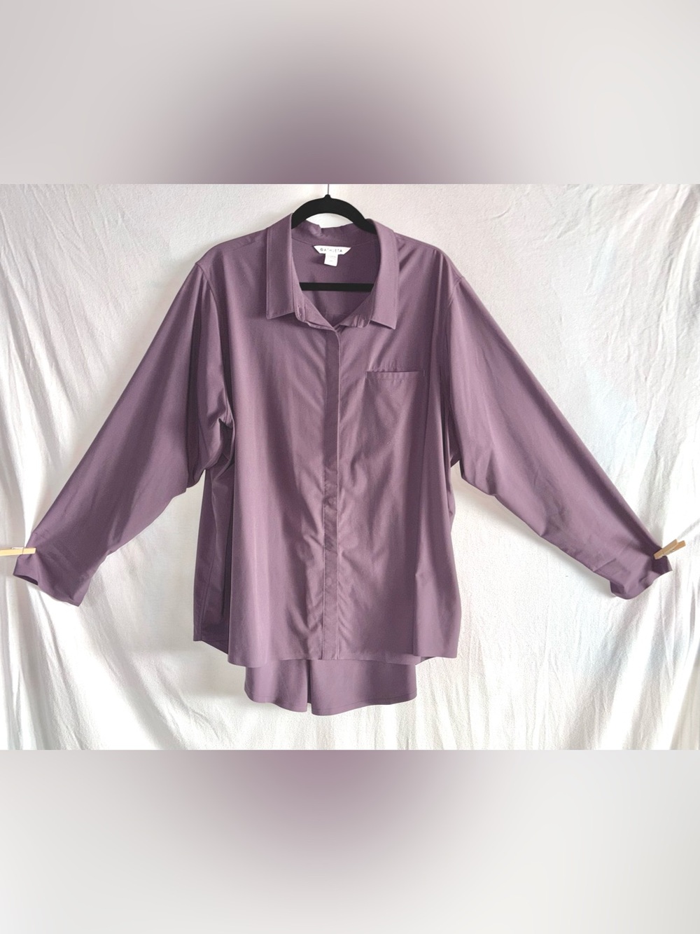 Athlete Urbanite Button-Up Utility Top in Dark Violet Sky Size 2X